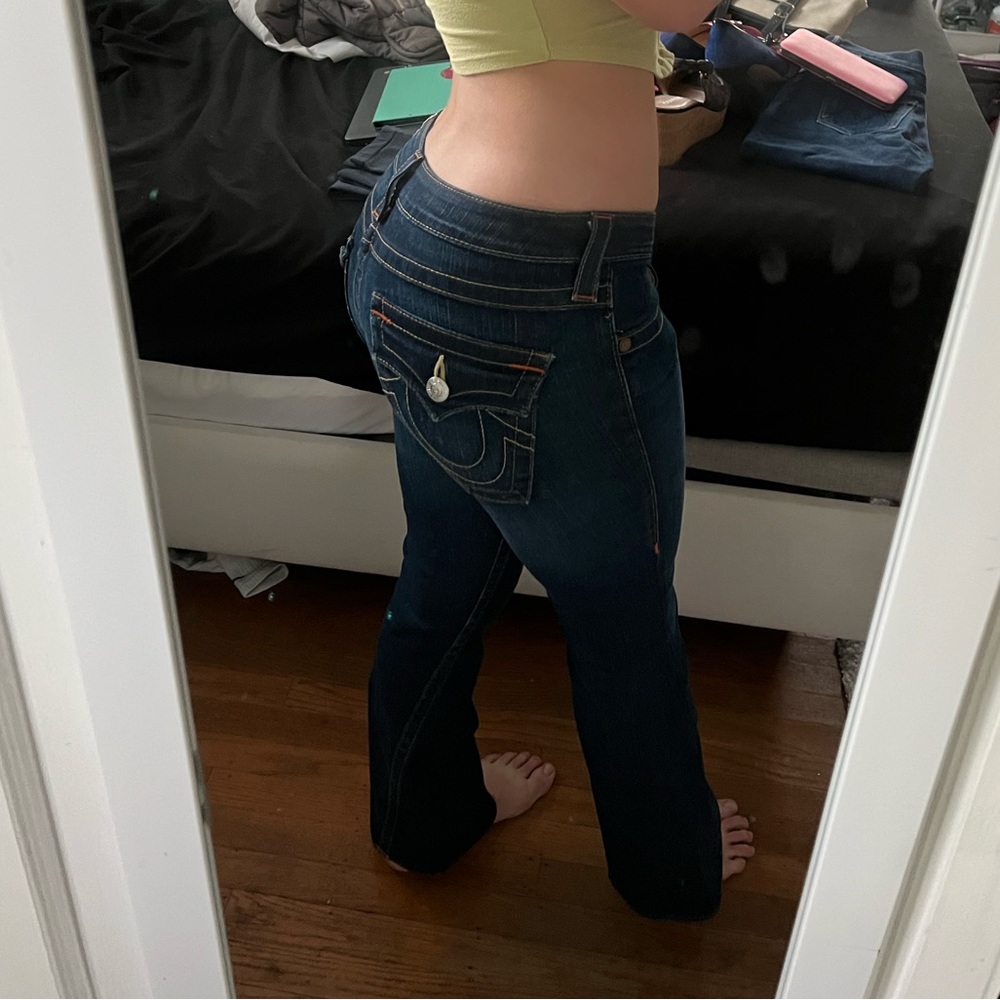Vintage style true religion low rise flare jeans size 27